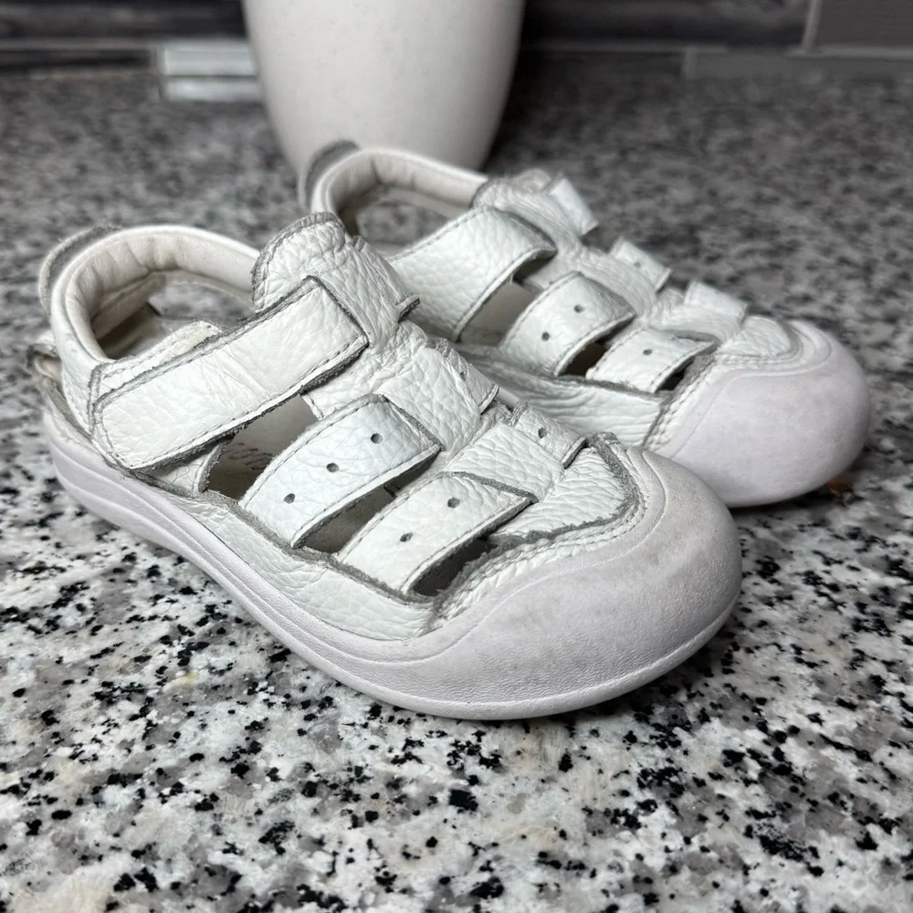 Fashion Girls Toddler White Summer Sandals Size 11.5